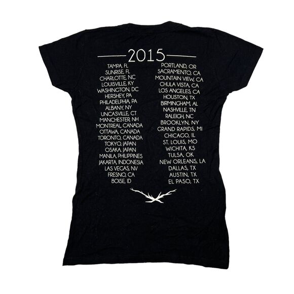Ariana Grande 2015 The Honeymoon Tour Tee T-Shirt Double Sided Black S Small - Picture 2 of 4